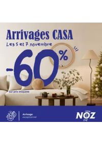 Prospectus NOZ Saint-Étienne-lès-Remiremont : Mobilier, décoration et linge de maison, à -60% du prix CASA