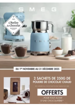 Prospectus Copra : Smeg vous offre 2 sachets de 250g de poudre de chocolat chaud