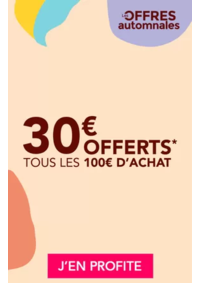 Prospectus La Compagnie du Lit Saint Priest : Profitez de 30€ de remise tous les 100€ d'achat sur de nombreux matelas, sommiers, ensembles literie