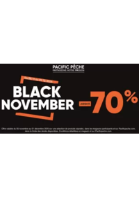 Prospectus Pacific Pêche VALENCE - BOURG-LES-VALENCES : Offre spéciale Black Friday sur tous les types de pêche