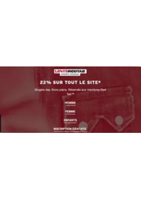 Prospectus Levi's Fenouillet : 22% SUR TOUT LE SITE