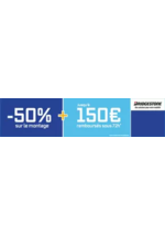 Prospectus Speedy : Pneus Bridgestone : jusqu'à 150€ remboursés en 72h et -50% sur le montage
