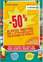 -50% de baisse immédiate sur le 2è produit - E.Leclerc